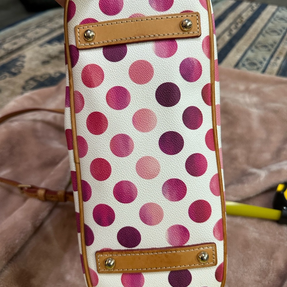 Dooney & Bourke Pink Polka Dot Satchel - Picture 7 of 7